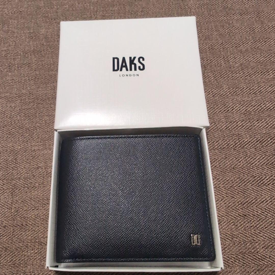DAKS ネイビー 二つ折り財布
