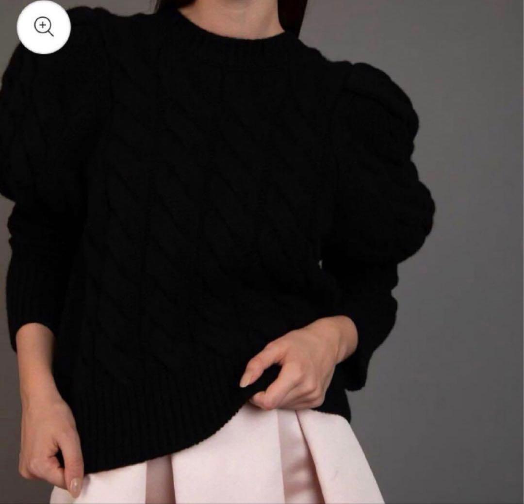 新品完売 Heve Bubbly 2way Cable Cardigan 黒