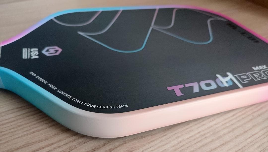 ピックルボール パドル T700 生カーボンファイバー カバー ピンク ブルー