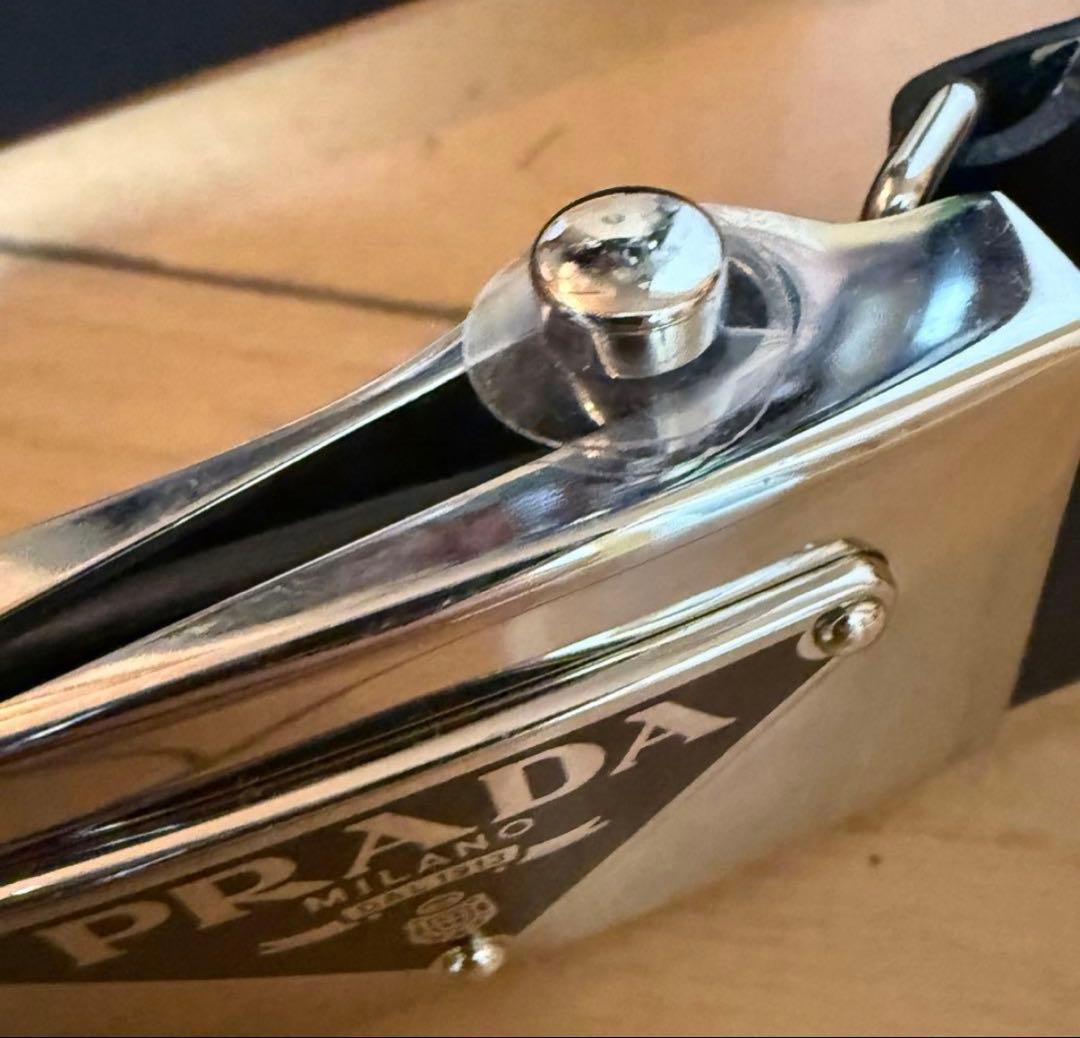 PRADA プラダ ブラック レザー　ベルト ロ　75 80 85 90 95