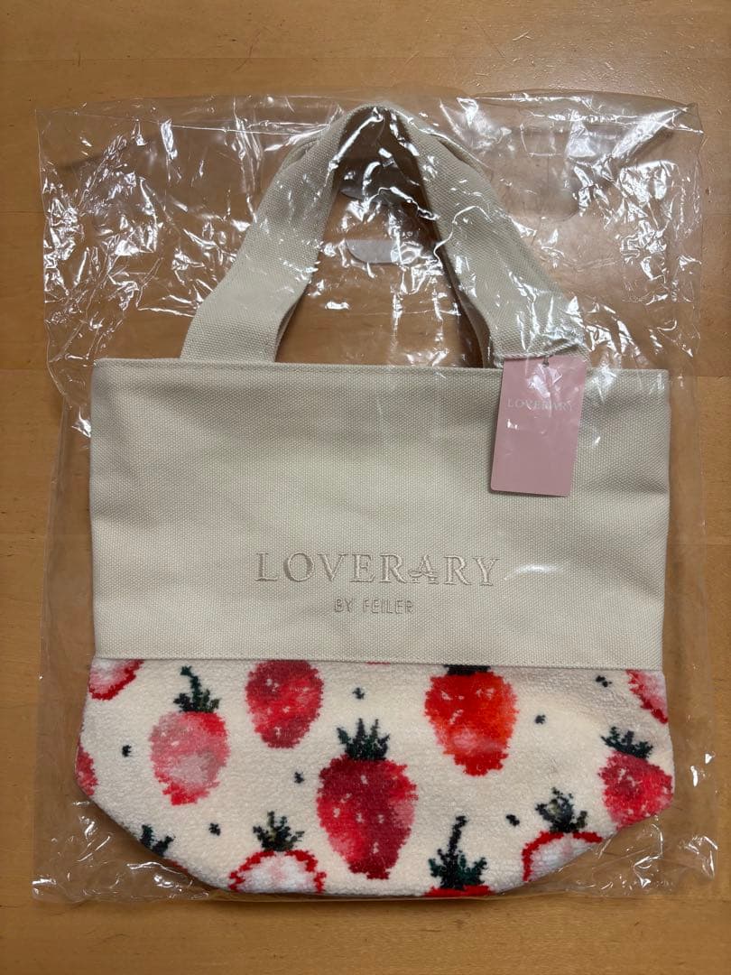 LOVERARY ストロベリードットトートバッグ アイボリー