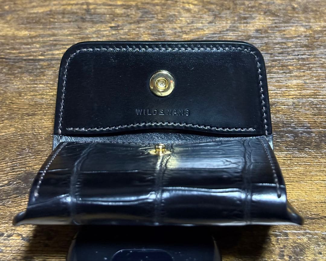 最終値下げ　WILDSWANS ARTHUR CROCODILE BLACK