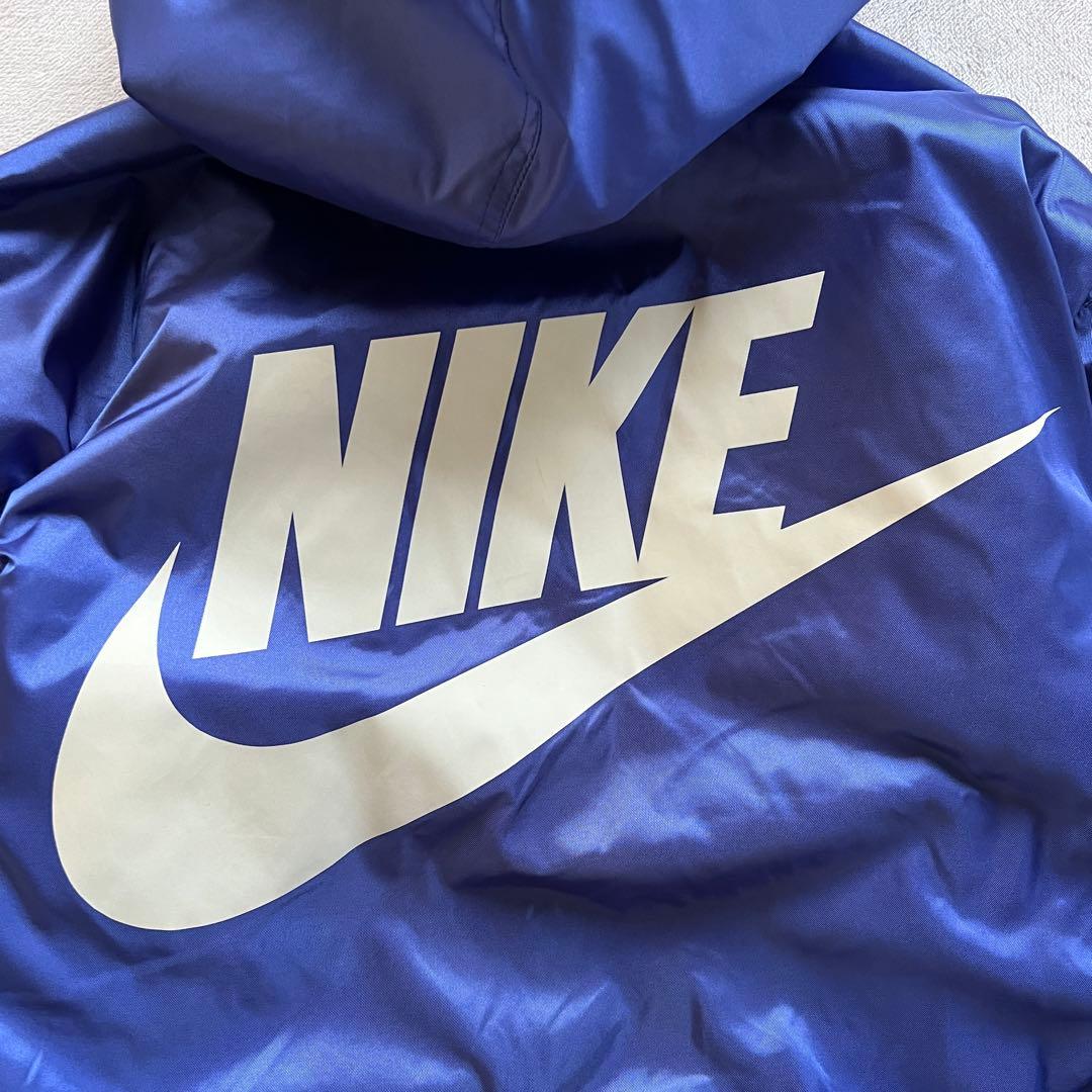 NIKE ナイキ L ベンチコート 青ブルー 裏ボア y2k old 90s