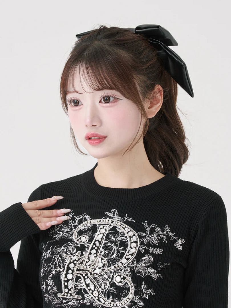 り*♡様 ダーリッチ Darich ♡ DRビジューフラワーリブニットトップス