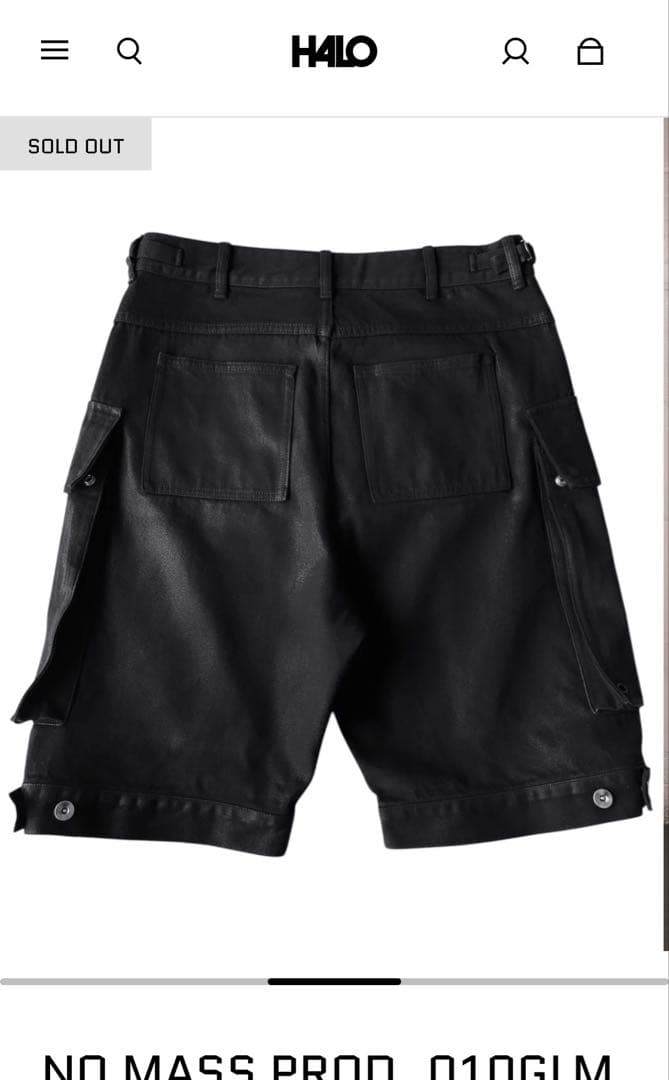 パンツ NO MASS PROD 010GLM BAGGY DENIM SHORTS