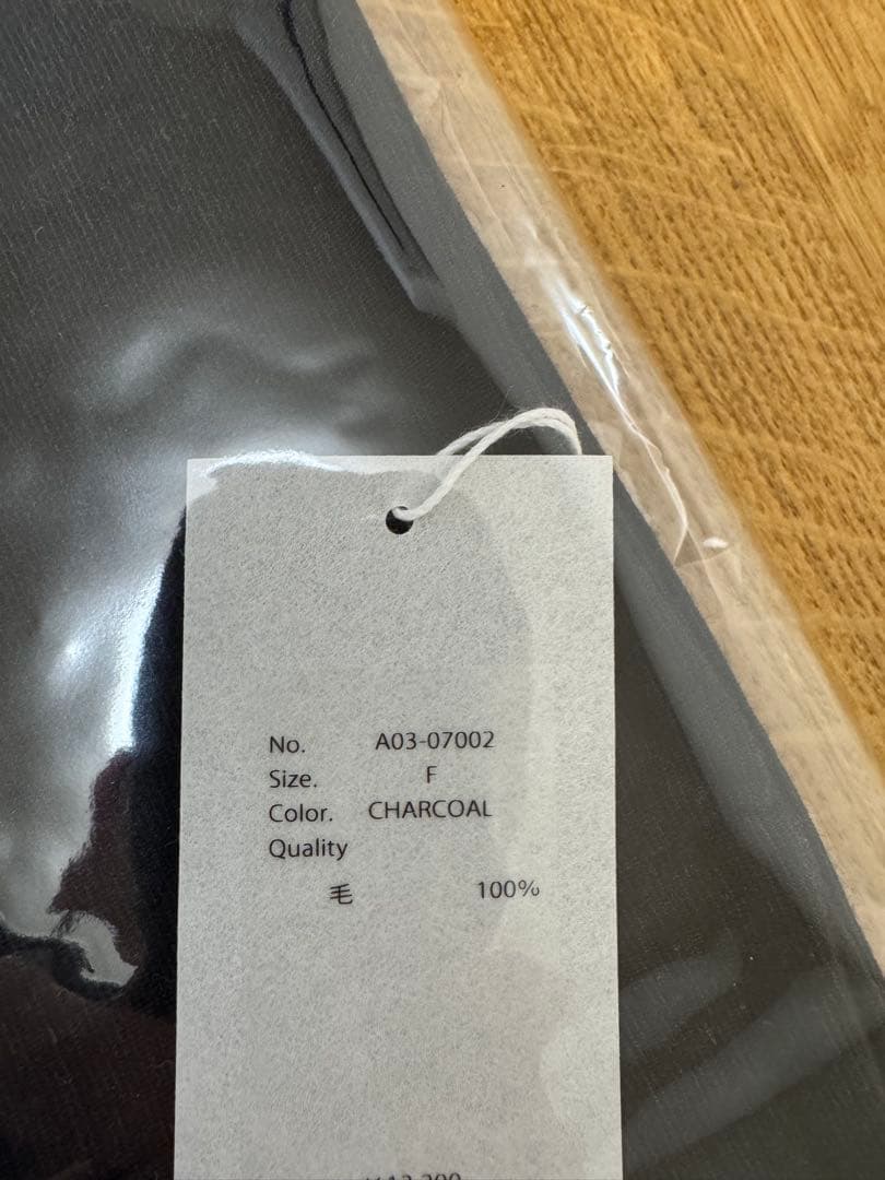新品 24AW COMOLI ウール天竺 ネックウォーマー チャコール