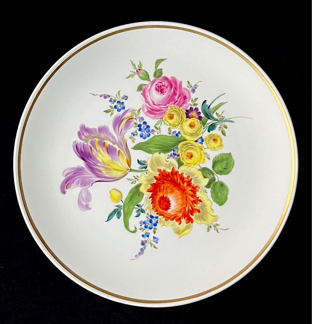 Meissen マイセン /※ 1級品 フラワーブーケ　飾り皿　プレート　A