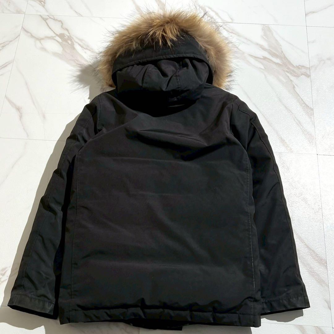 【良品✨】DANTON 2way ダウンジャケット ラクーンファー 黒 36