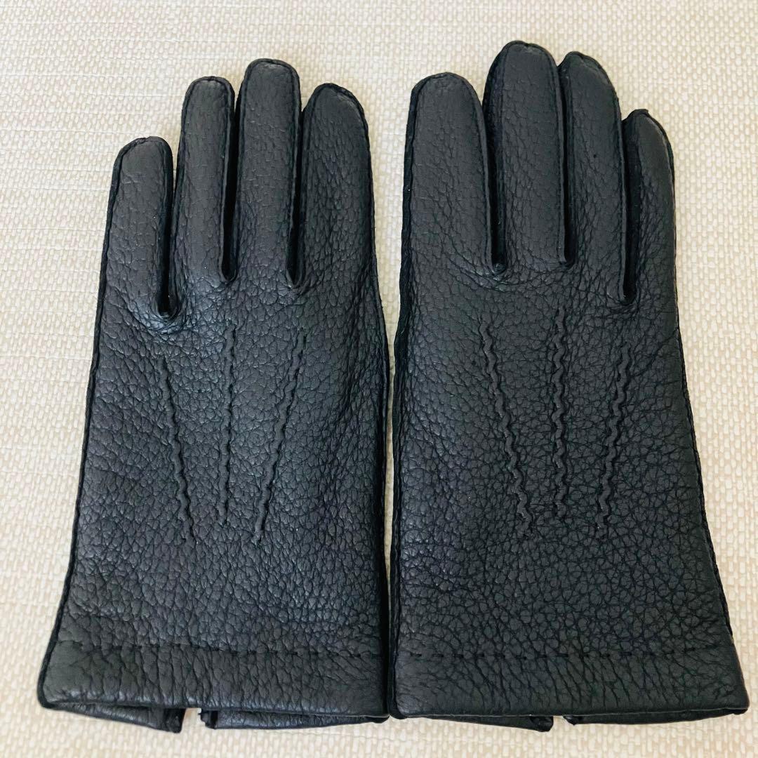 【美品】デンツ ディアスキン グローブ ウールライニング レッド レザー 8.5
