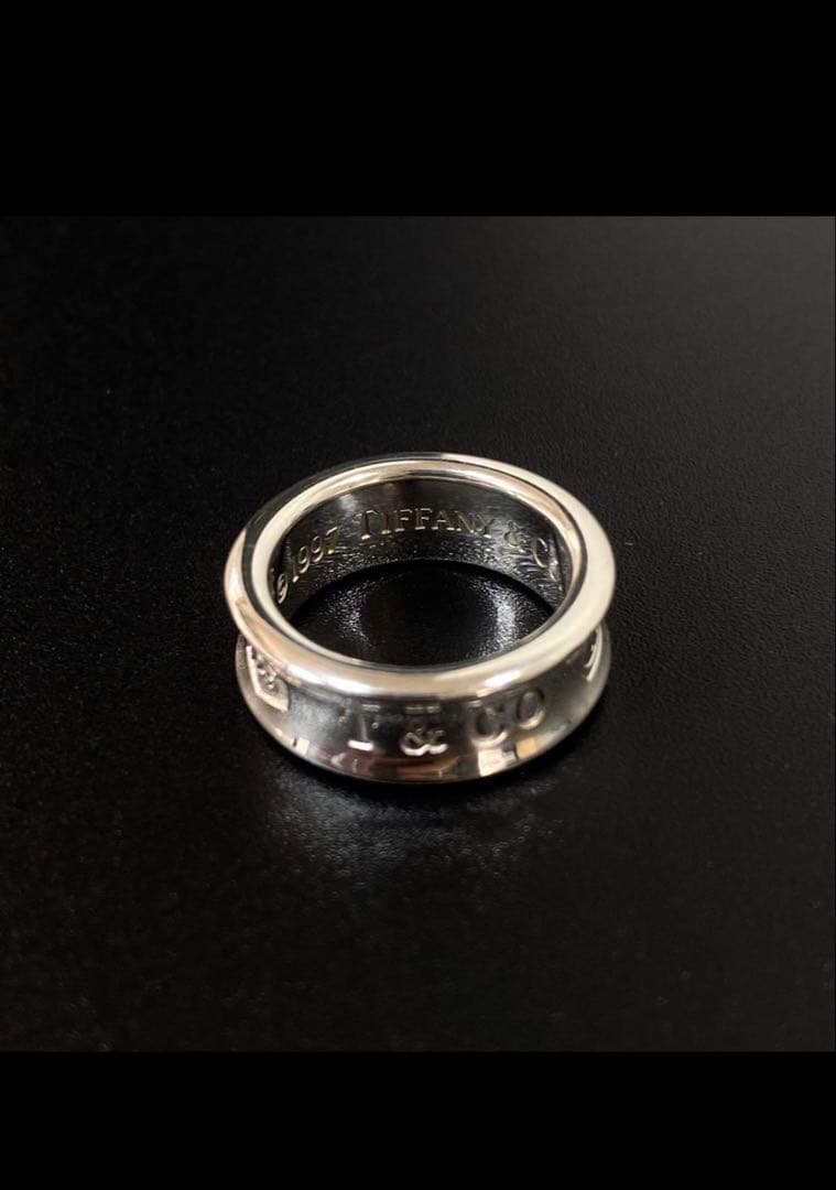 【美品✨】TIFFNY&Co.／ティファニー　ナローリング　シルバーリング　８号