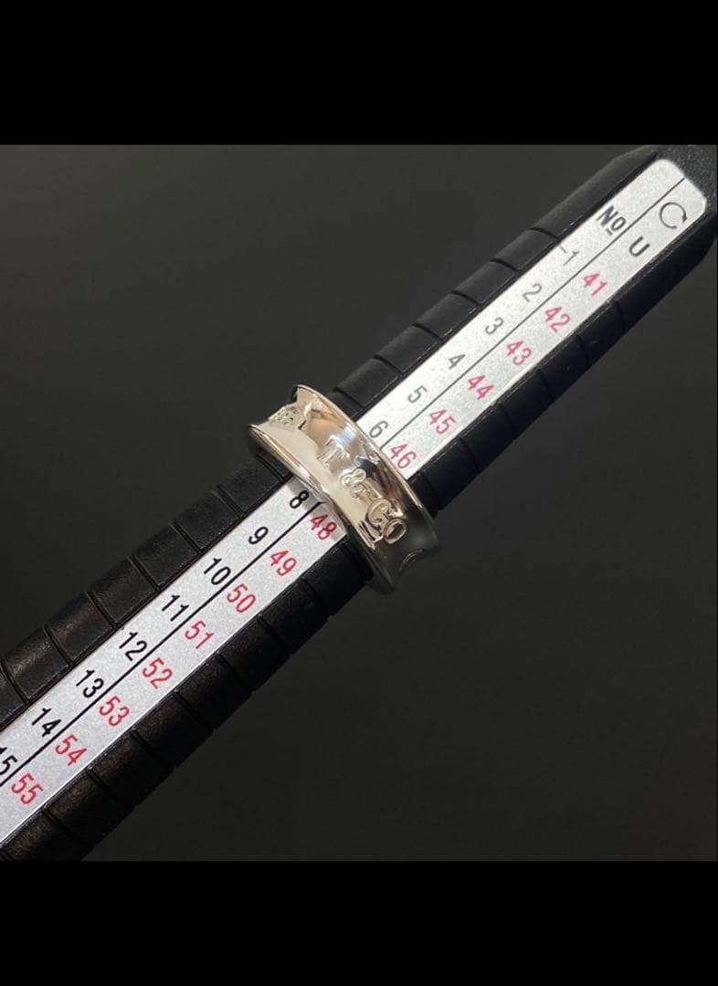 【美品✨】TIFFNY&Co.／ティファニー　ナローリング　シルバーリング　８号