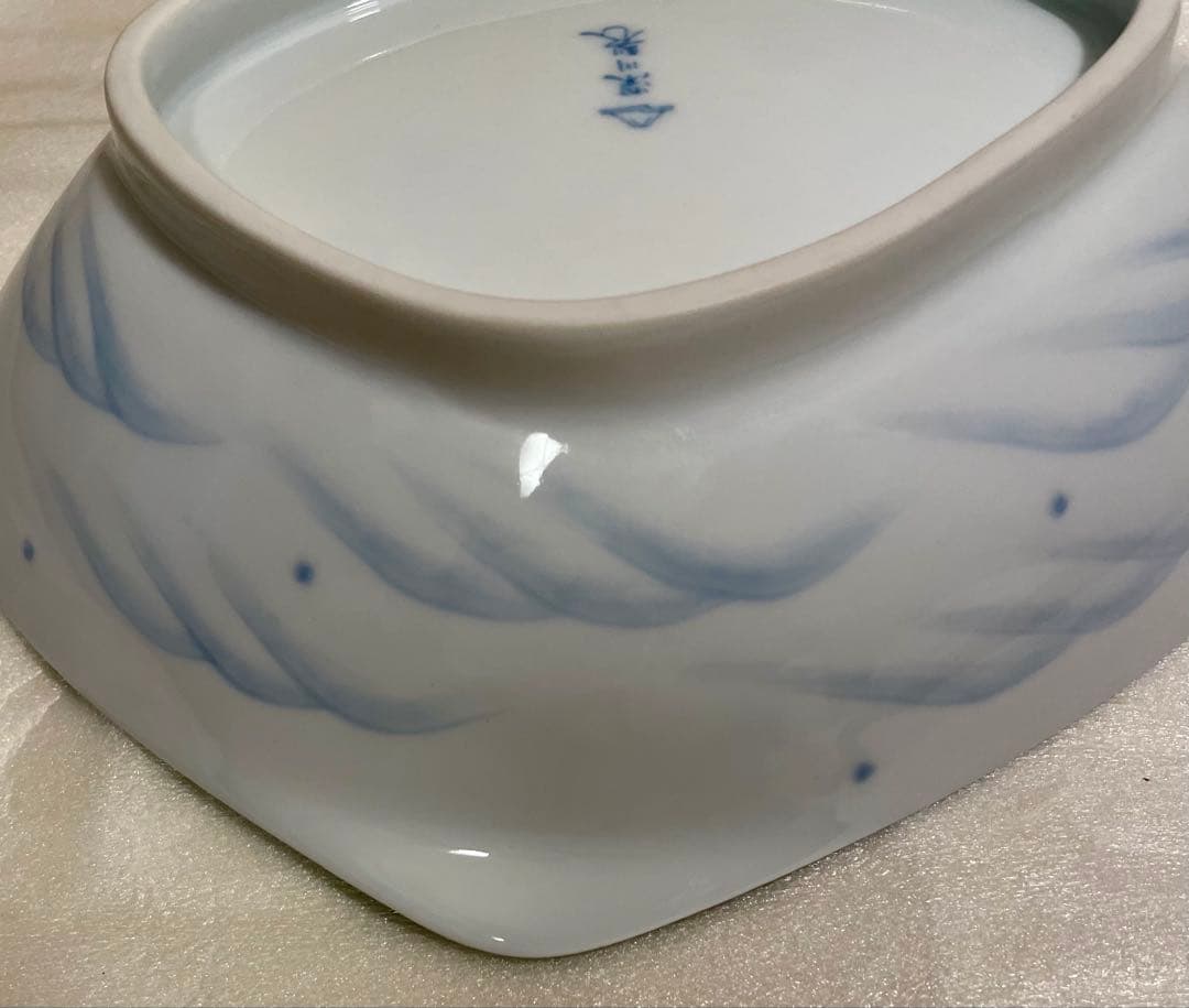【未使用】深川製磁　宮内庁御用達　菓子器　美術有田焼　箱付き　はまぐり