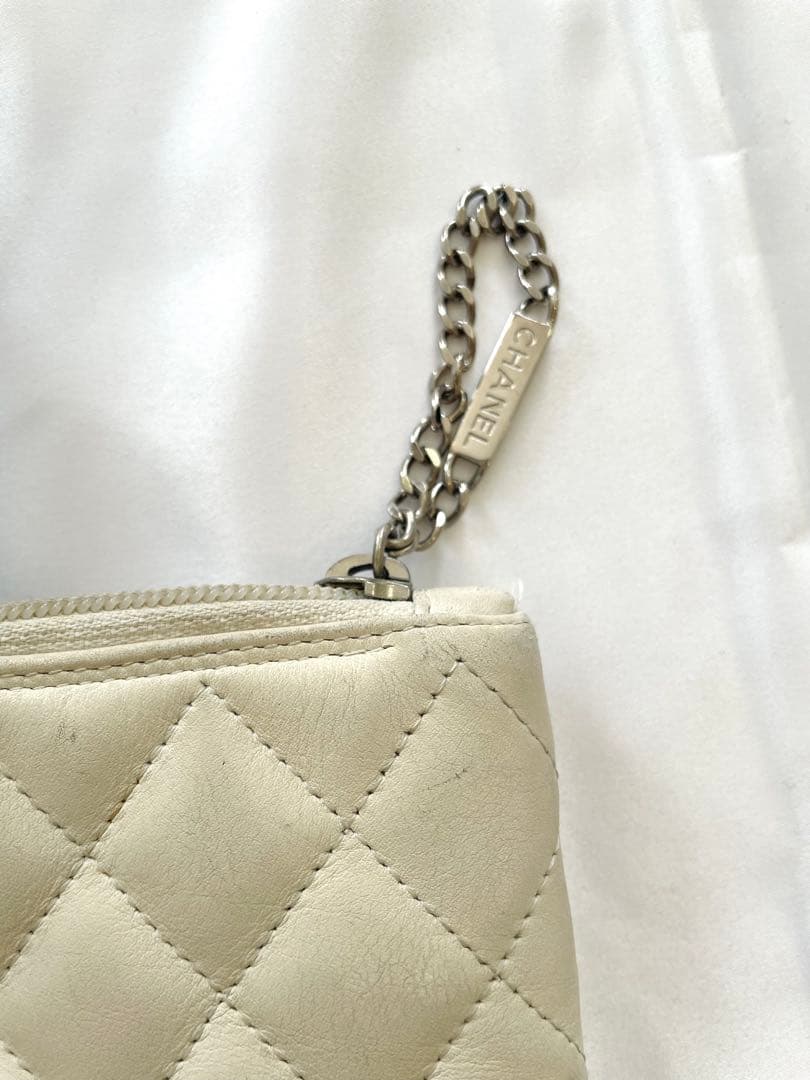 CHANEL シャネル　カンボンライン　パイソントートバッグ　ホワイト
