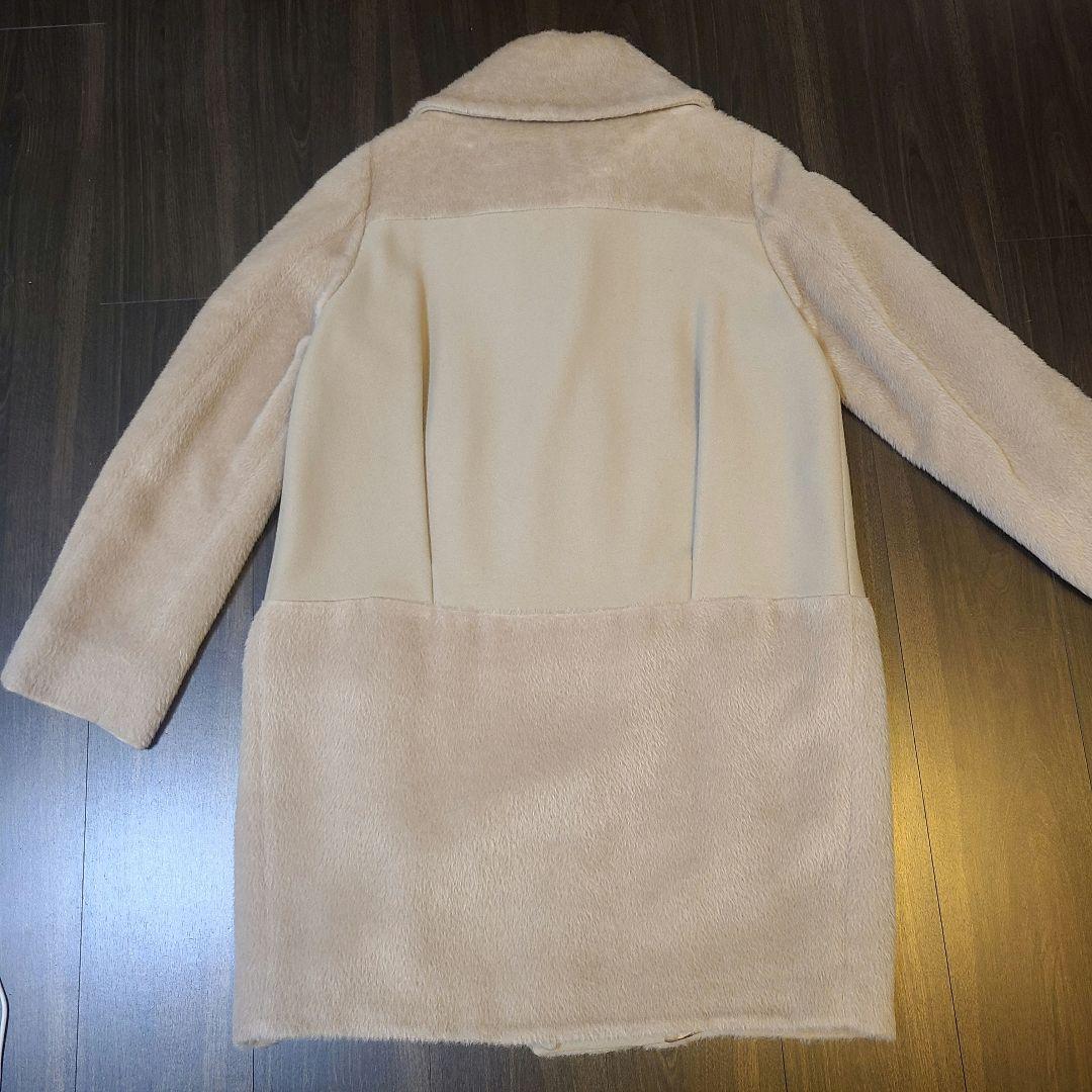 ヨ*シ様 MaxMara marellaアルパカシャギーコート ミルクティーベー