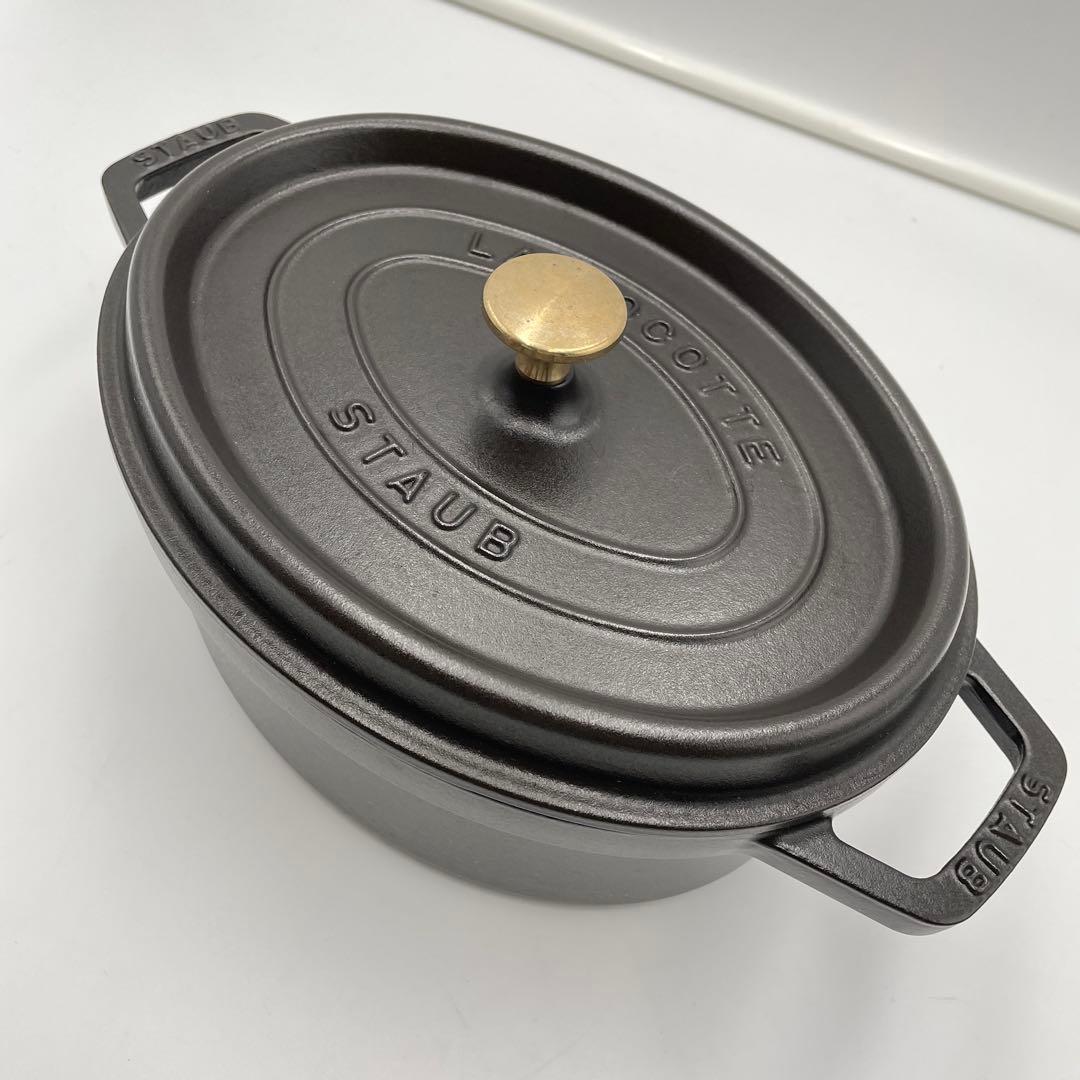 美品　STAUB ピコココット オーバル 27cm ブラック