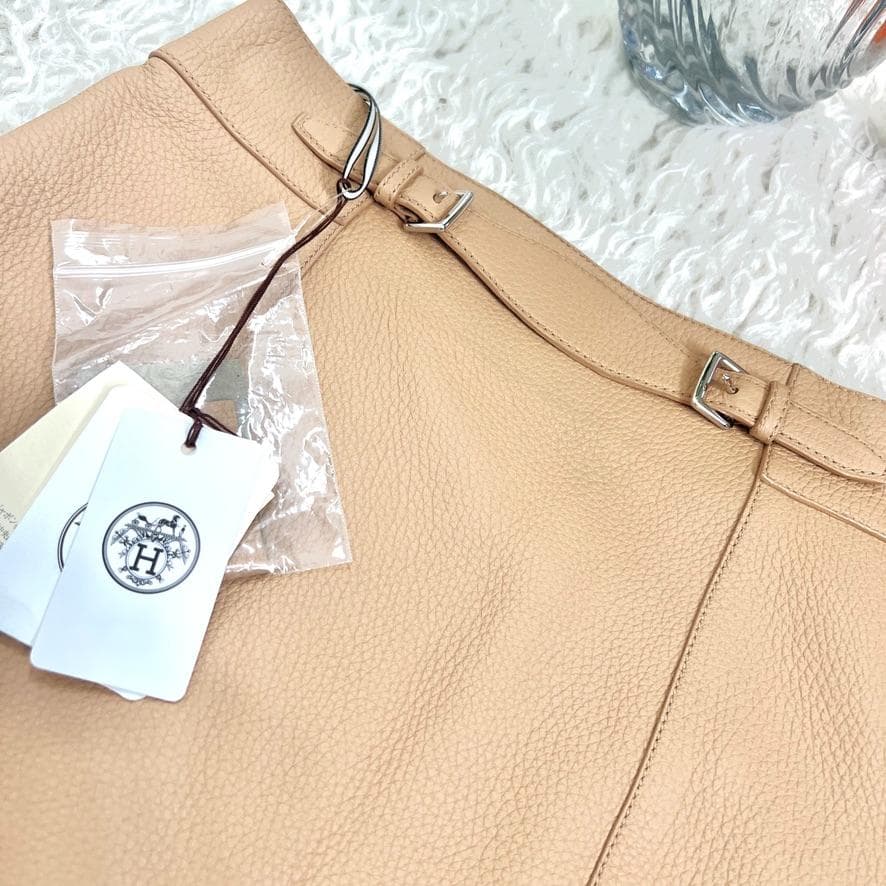 新品未使用タグ付★HERMES★ディアスキン★ベルト★本革レザー★スカート