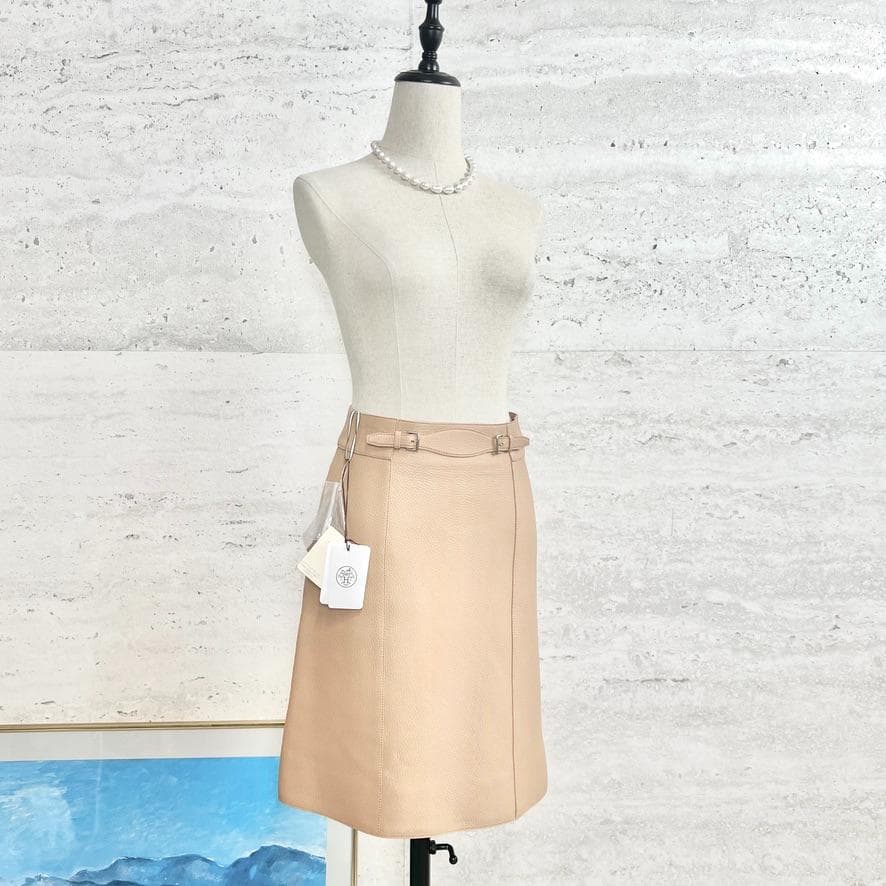 新品未使用タグ付★HERMES★ディアスキン★ベルト★本革レザー★スカート