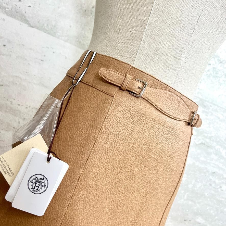 新品未使用タグ付★HERMES★ディアスキン★ベルト★本革レザー★スカート