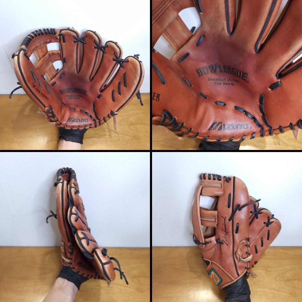 ミズノ 松井秀喜モデル 日本製 限定 赤ビュー 良品 外野用 軟式グローブ