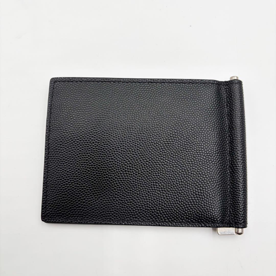 サンローラン　SAINTLAURENT マネークリップ　2つ折り財布　ブラック