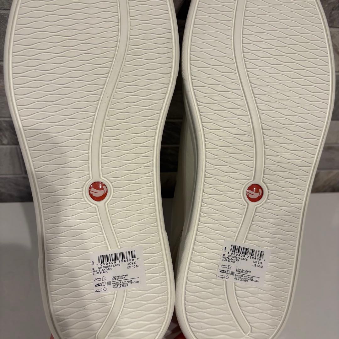 【新品未使用】Clarks アンコスターレススニーカー 本革 ホワイト UK9
