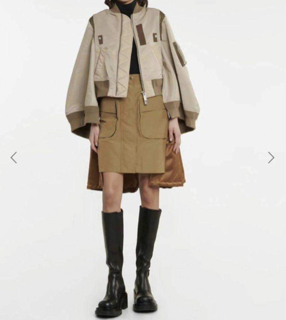 sacai 22SS　ドッキングミックスデザインスカート