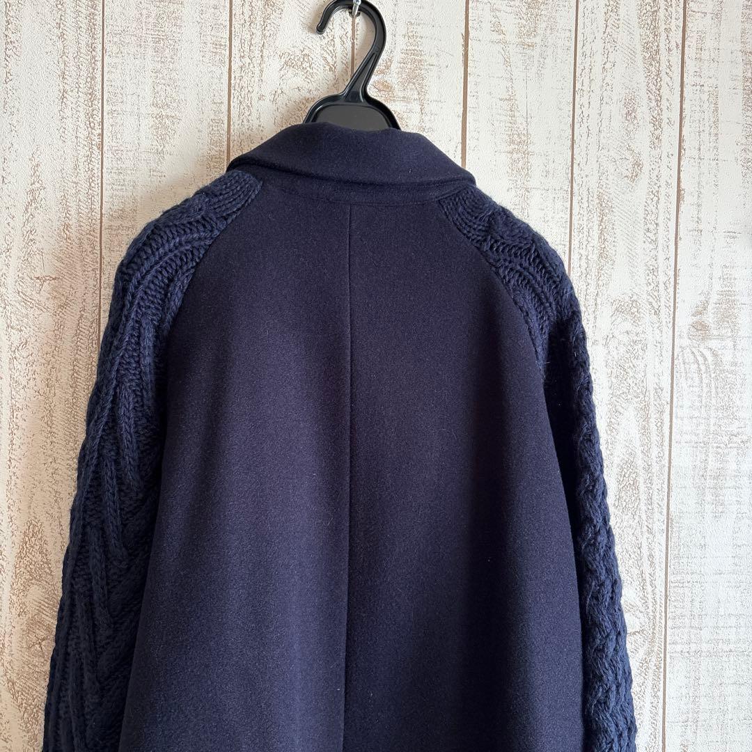 新品　アンナケリー　ロングコート　異素材