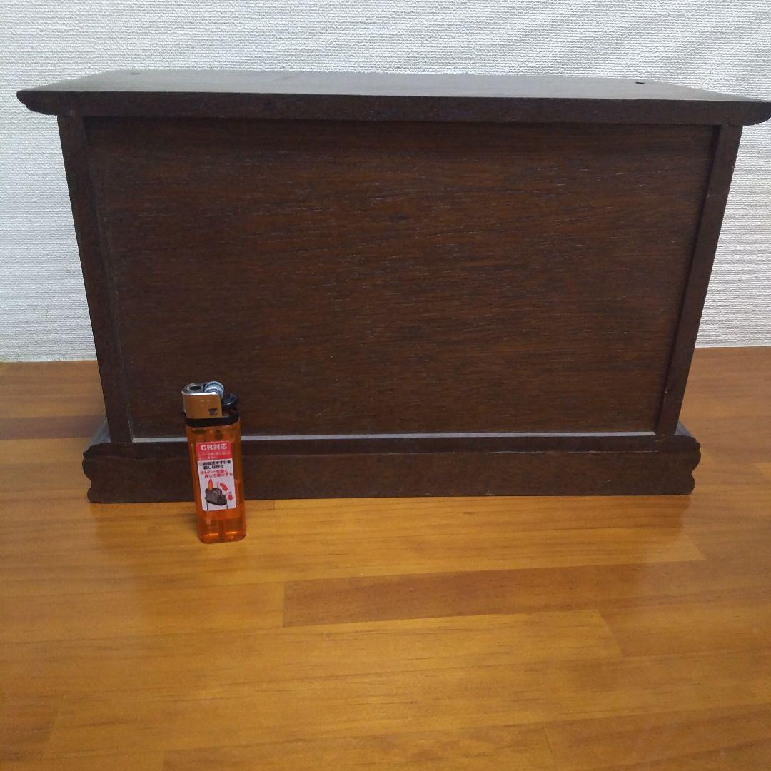和風木製ミニチェスト小物収納 3 引き出し扉