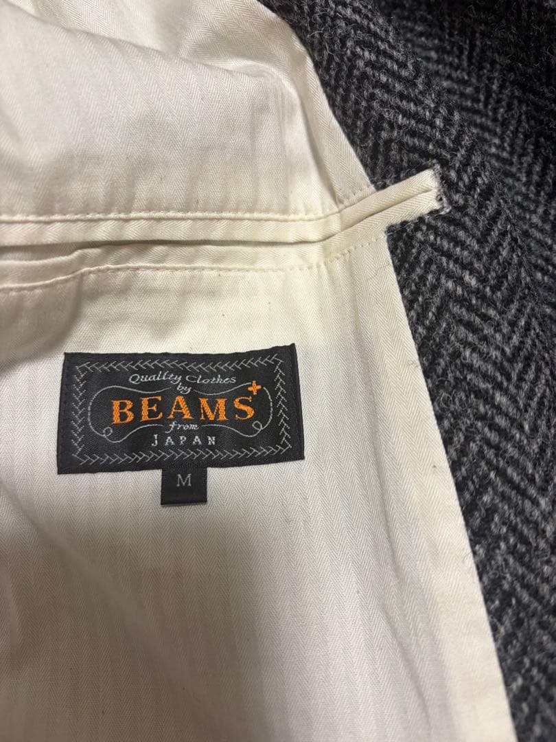 ビームス プラス Bal Collar Coat Harris Tweed