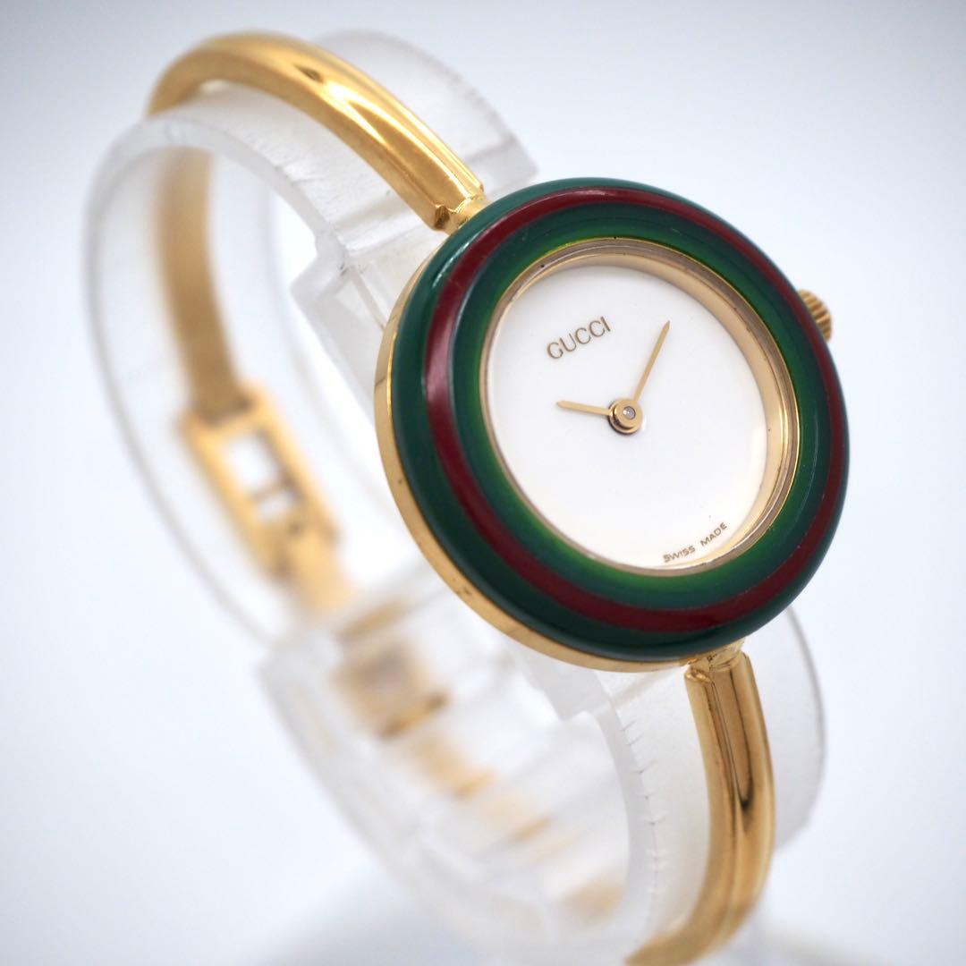 65【美品】GUCCI 時計　チェンジベゼル　Sサイズ　ゴールド　12色完備品