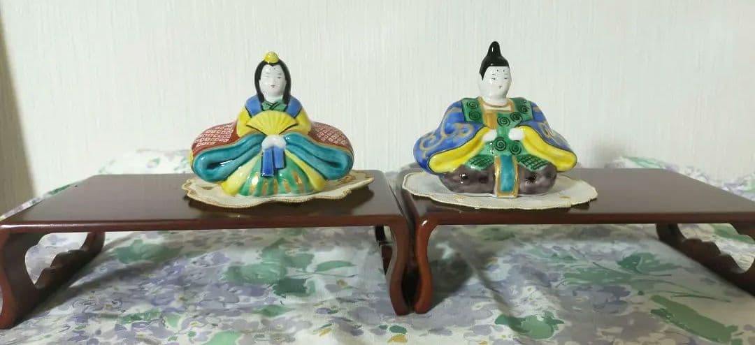 セール✨中国美術工芸品　唐木　天然木ミニ花台　2点セット