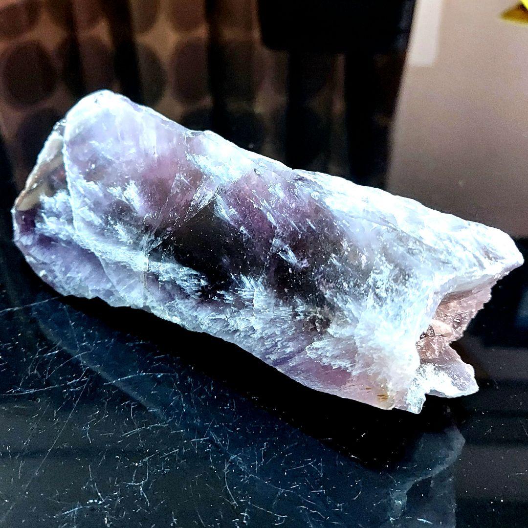 アメジスト 濃紫が綺麗✨ 大きな紫水晶 原石1面磨き556