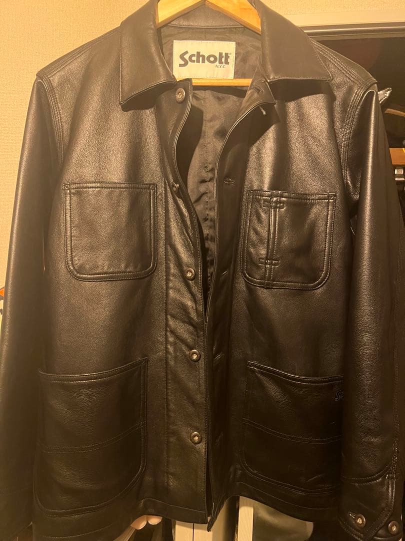 Schott ショットLAMB LEATHER COVERALL JACKET