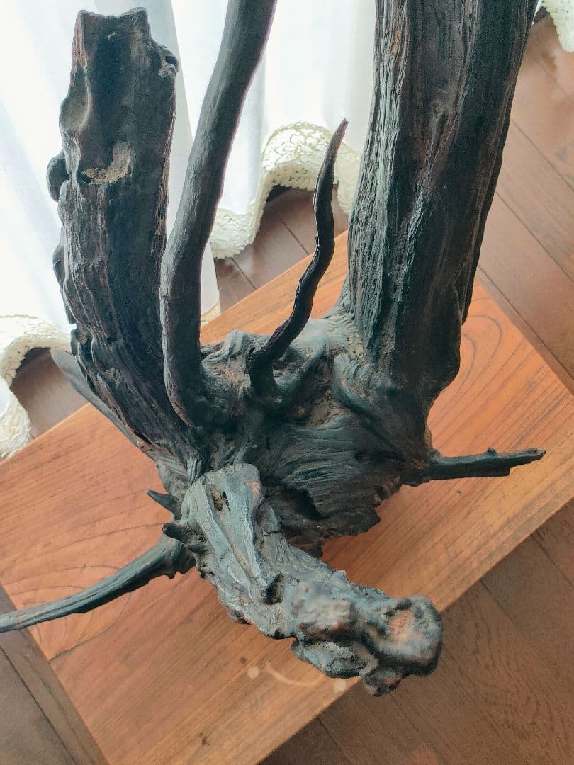 流木 インテリア約 170cm 木製台座付　driftwood interior