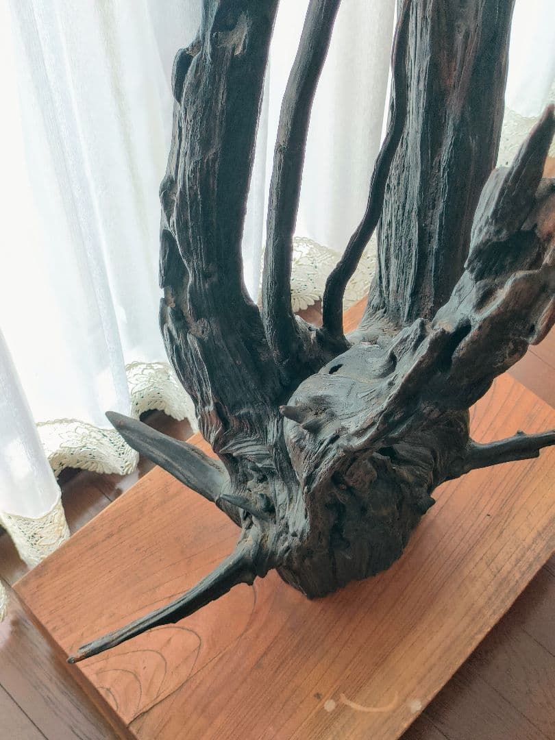 流木 インテリア約 170cm 木製台座付　driftwood interior