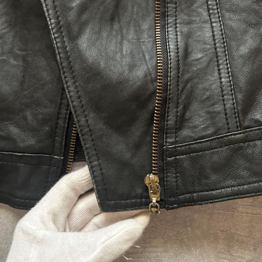 ジャケット・アウター grunge riders leather jacket y2k black