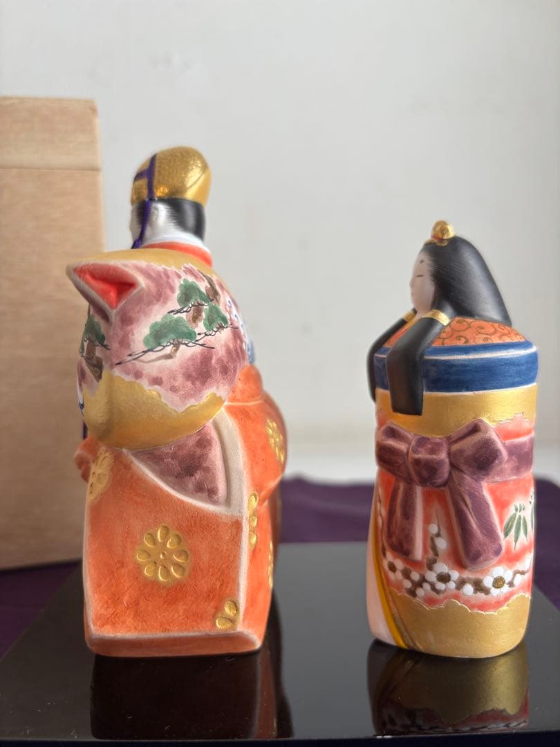雛人形 佐藤好昭作 筑前博多人形 古典立雛 木箱付　３月