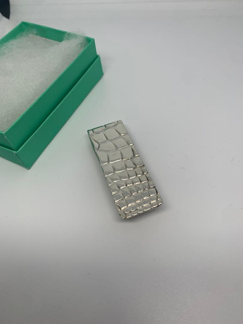#102 Tiffany&co. ティファニー クロコ型押し マネークリップ