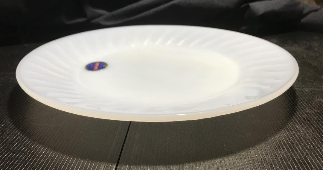 ファイヤーキングスワールアズライト デイナーセット（ラベル付き、ＧＬＡＳＳ刻印）