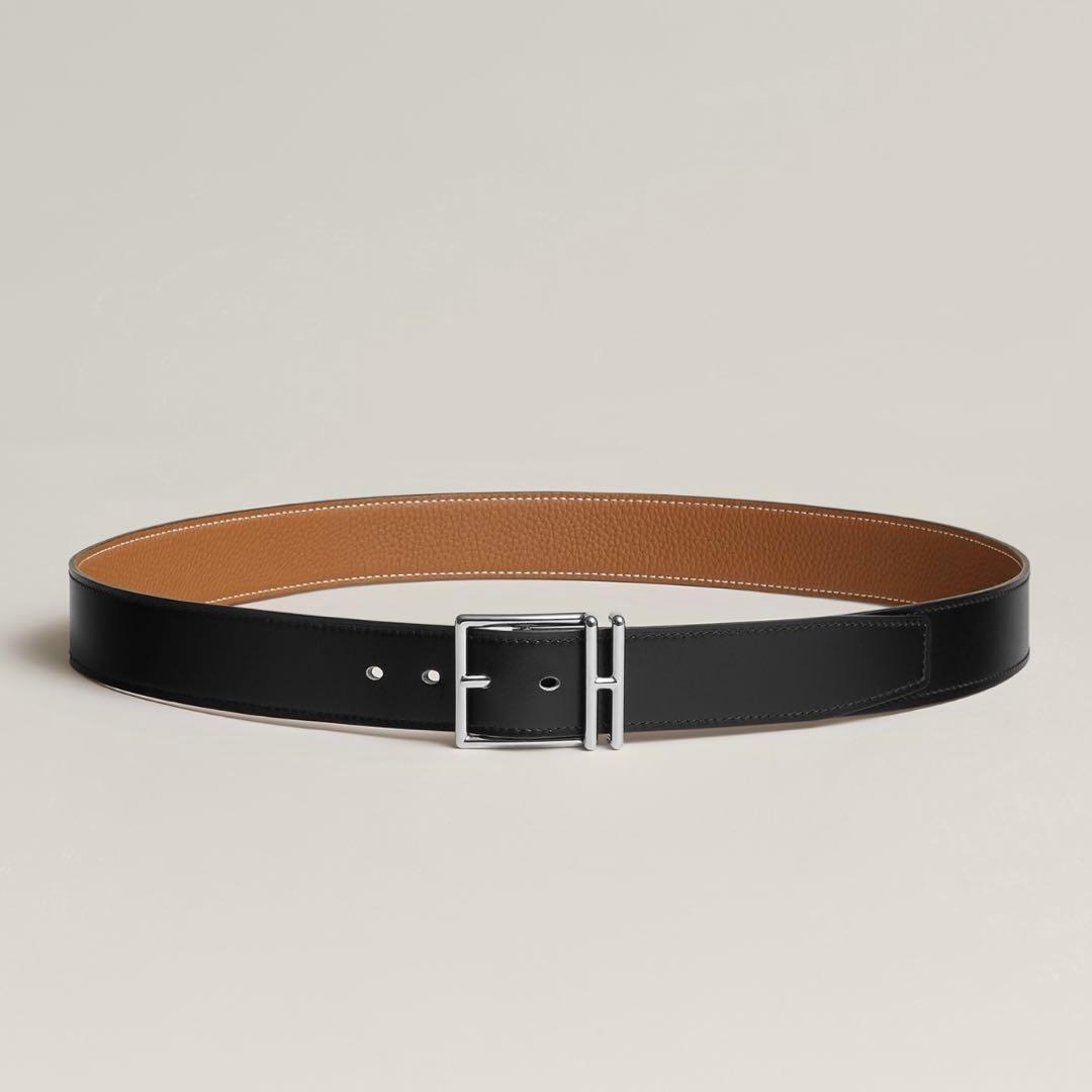 エルメス　HERMES リバーシブルベルト ネイサン　32 Hロゴ　レザー