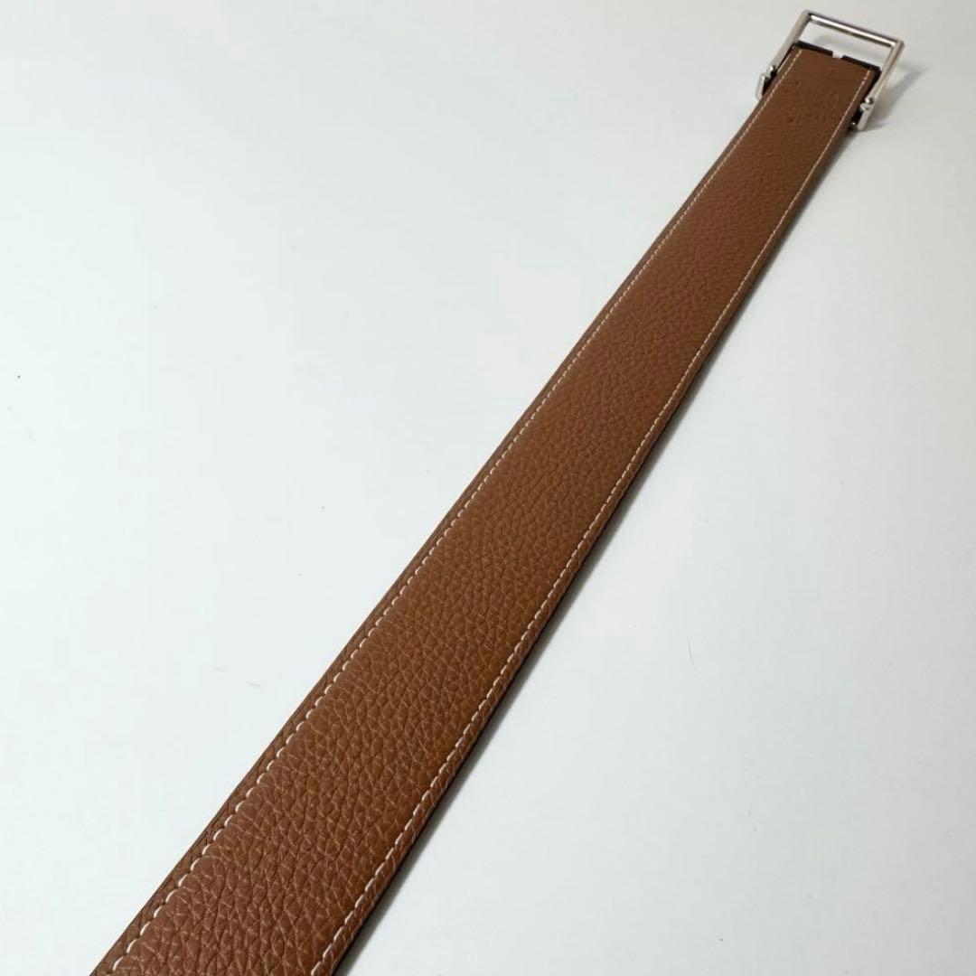 エルメス　HERMES リバーシブルベルト ネイサン　32 Hロゴ　レザー