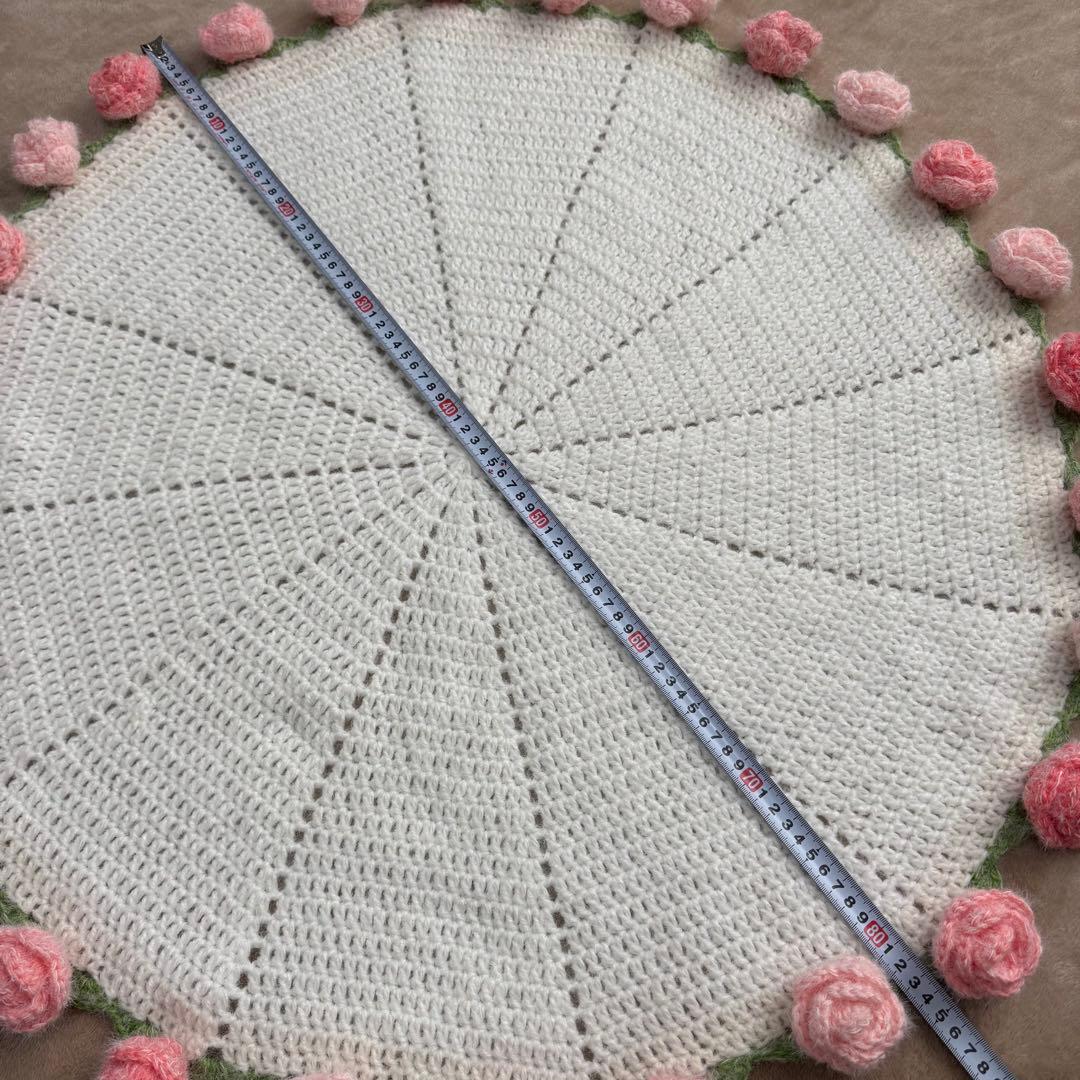 バラ さくらピンク グラデーション 花束ブランケット 85cm ハンドメイド