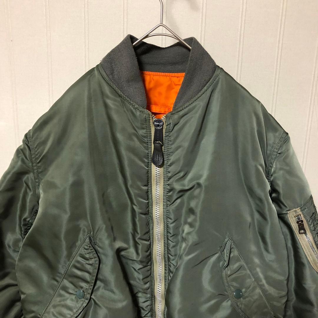 USA製 ALPHA MA-1 USAF ホワイトテープ フライトジャケット S