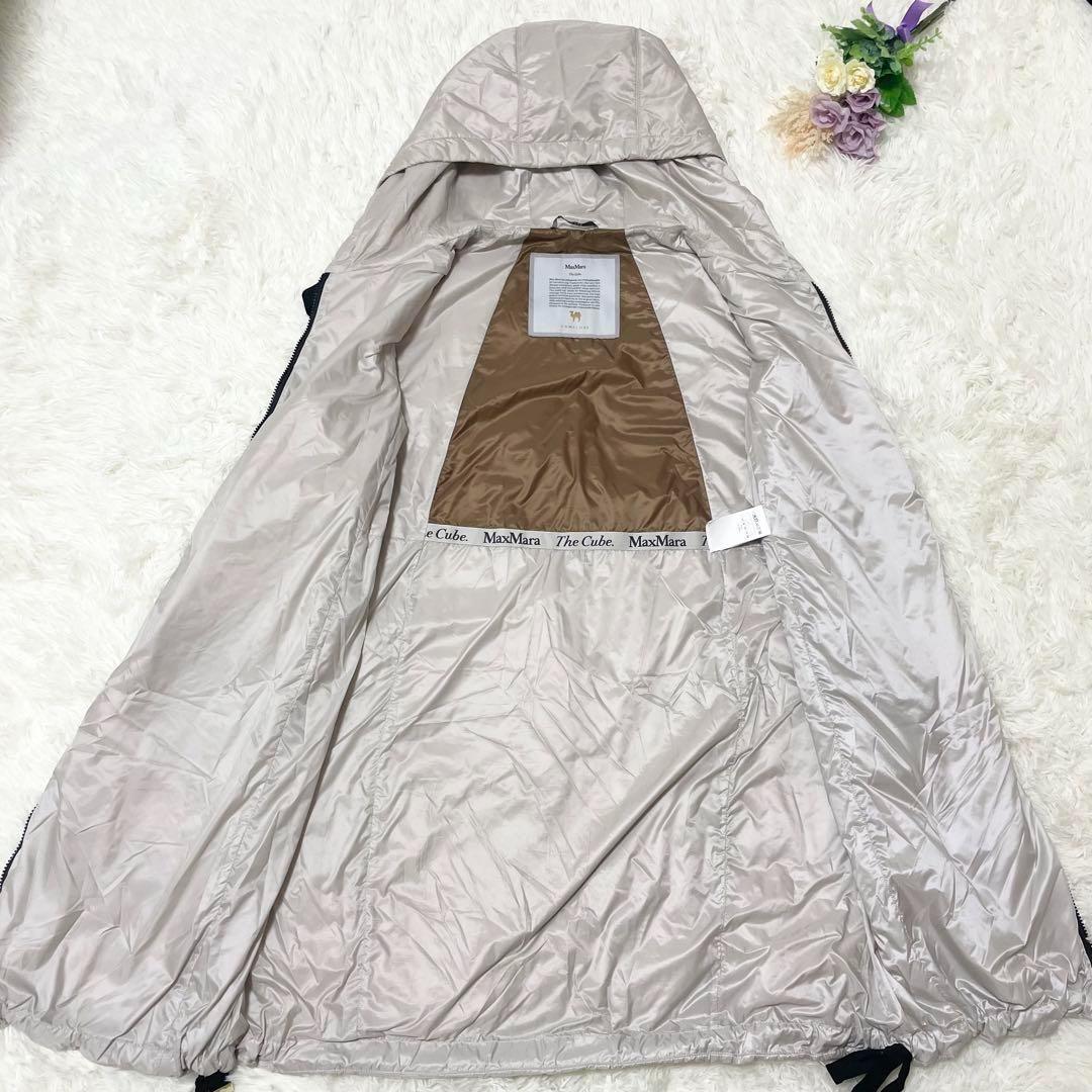極美品✨マックスマーラ　キルティング　ロング丈　ジレ　フード　希少サイズ　40
