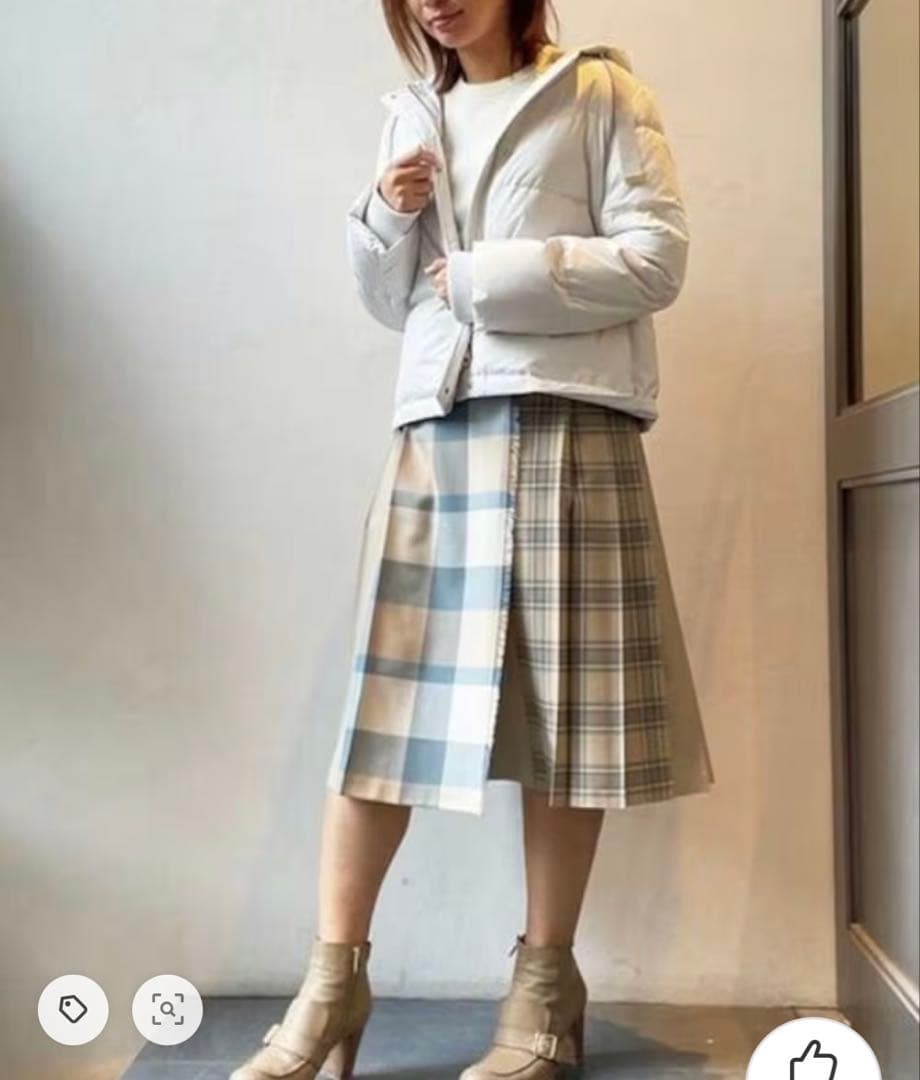 極美品✨　ブルーレーベルクレストブリッジ リサイクルタフタショートダウンコート