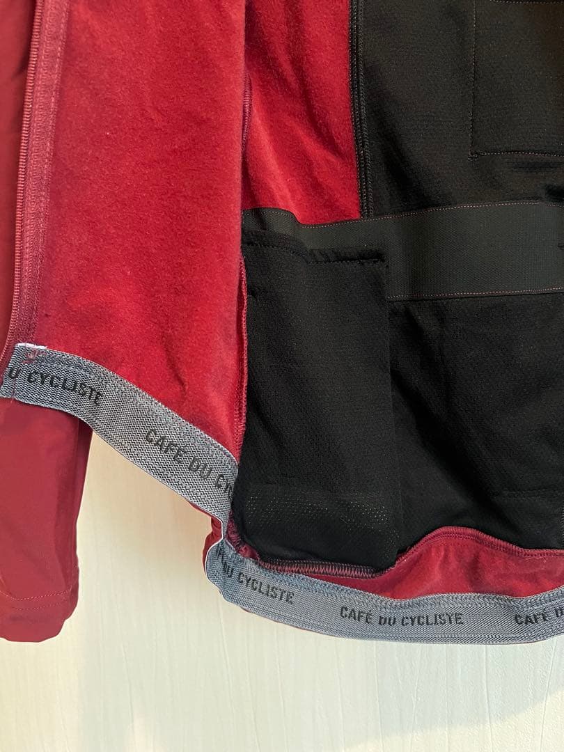Café du Cycliste 裏起毛サイクルジャージ ワインレッドレディース