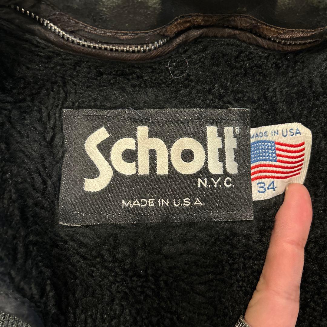 T*様 〔極上70s〕 Schott シングル レザージャケット ライナー付　短