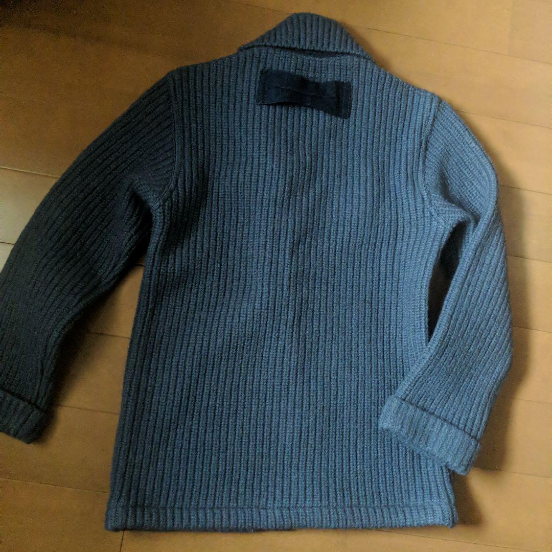 BLUE/BLUE ブルーグレー ニットカーディガン