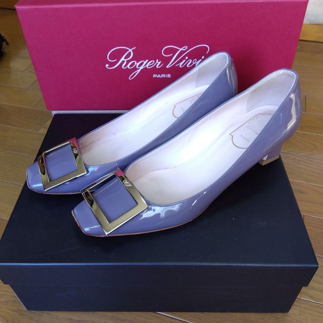 ROGER VIVIER ロジェヴィヴィエ トランペットパンプス パテントレザー