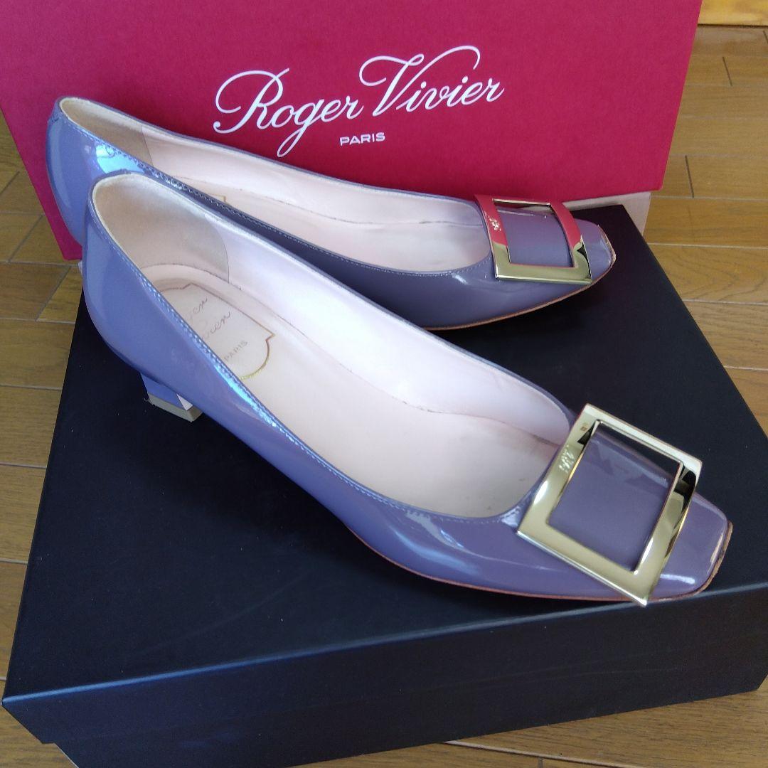 ROGER VIVIER ロジェヴィヴィエ トランペットパンプス パテントレザー